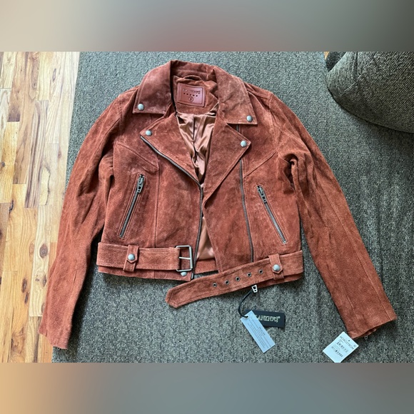 Blank NYC Jackets & Blazers - Blank NYC brown suede leather moto jacket NWT size small